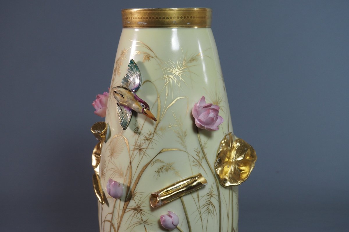 Vase de Limoges – Gibus & Redon – japonisme – Art nouveau-photo-3