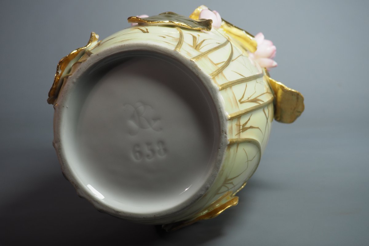 Vase de Limoges – Gibus & Redon – japonisme – Art nouveau-photo-2