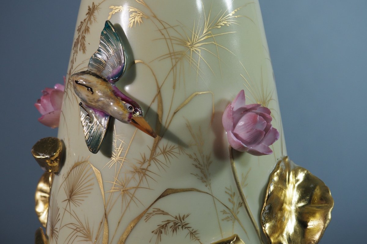Vase de Limoges – Gibus & Redon – japonisme – Art nouveau