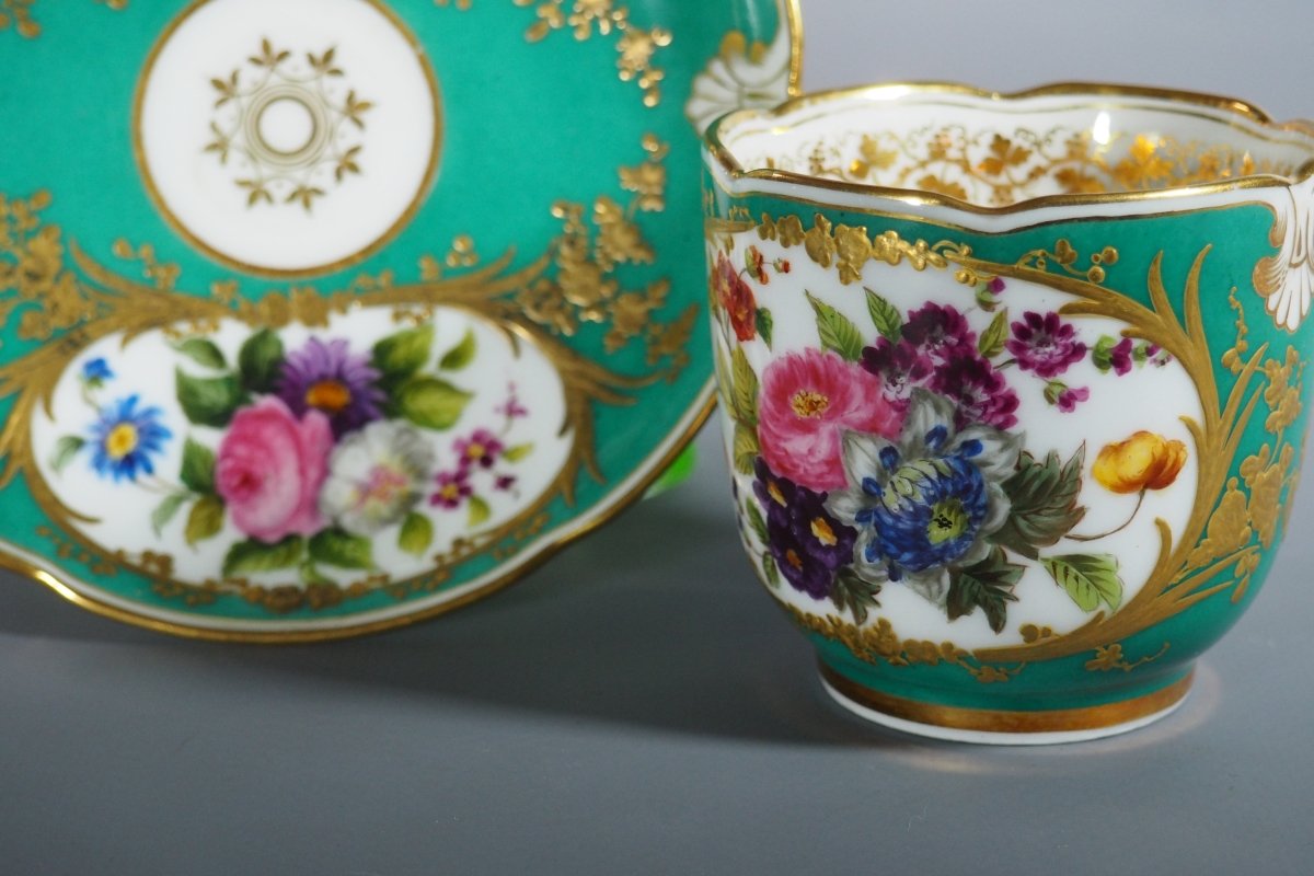 Cup And Saucer – 19th-century Parisian Porcelain – Rihouet-photo-3