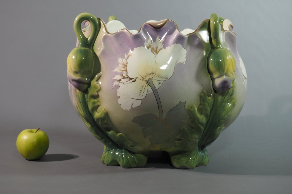 Earthenware Planters – Keller &amp; Guérin, Lunéville – Art Nouveau-photo-3