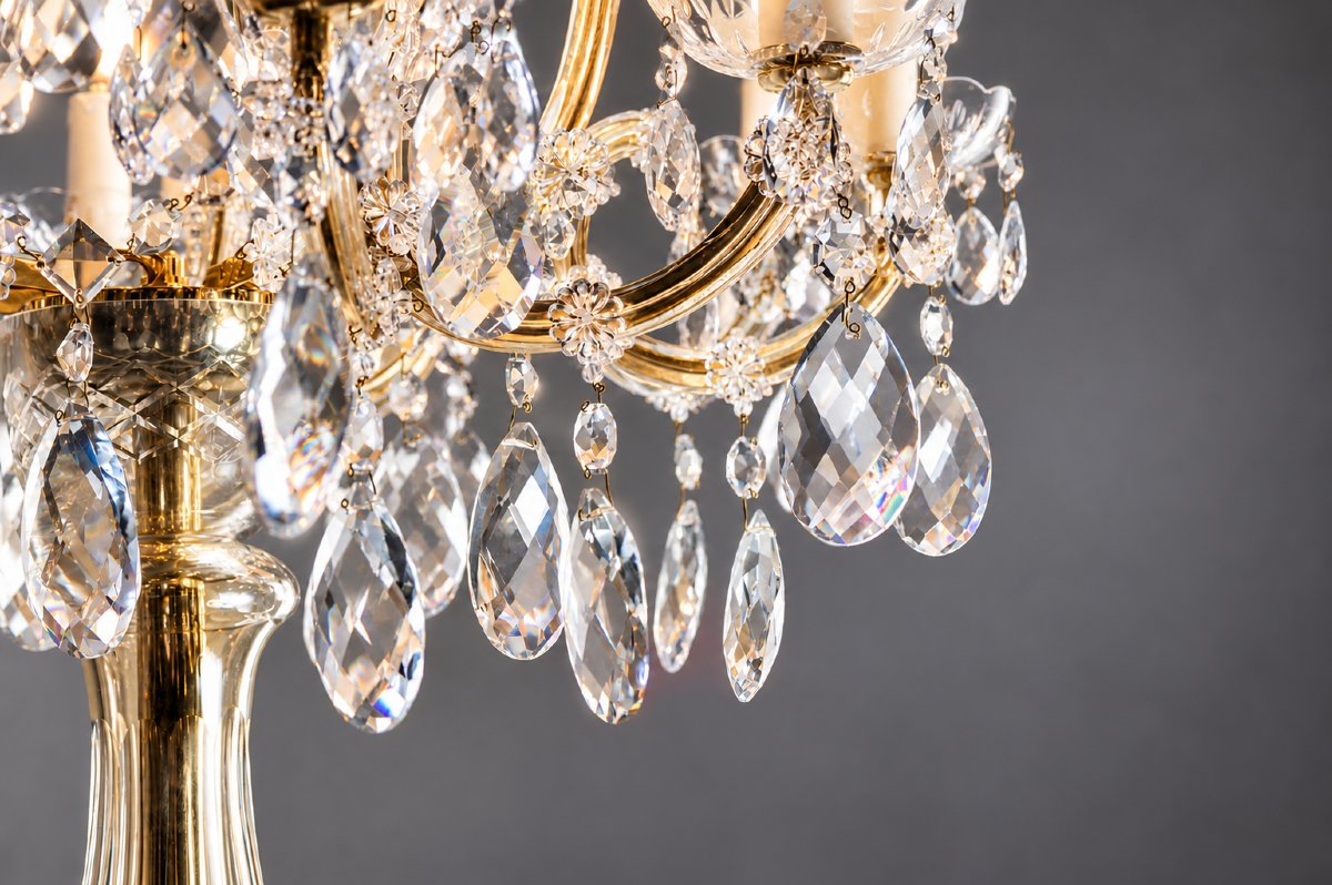 Grand lampadaire en cristal Bohême. Modèle Marie-Thérèse-photo-1