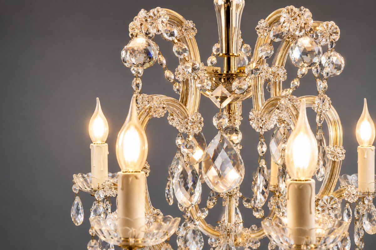 Grand lampadaire en cristal Bohême. Modèle Marie-Thérèse-photo-2