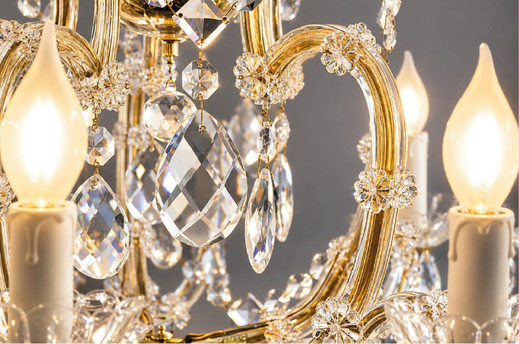 Grand lampadaire en cristal Bohême. Modèle Marie-Thérèse-photo-3