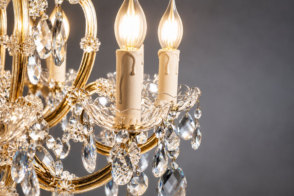 Grand lampadaire en cristal Bohême. Modèle Marie-Thérèse-photo-4