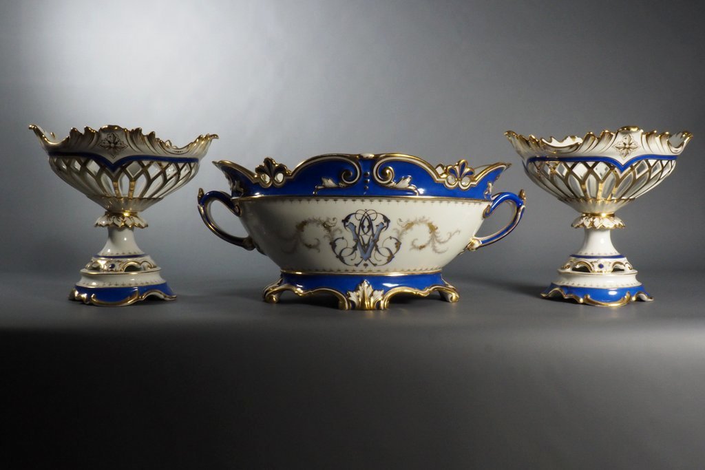  Garniture de cheminée -  porcelaine de Limoges - François Alluaud -  1860-photo-2