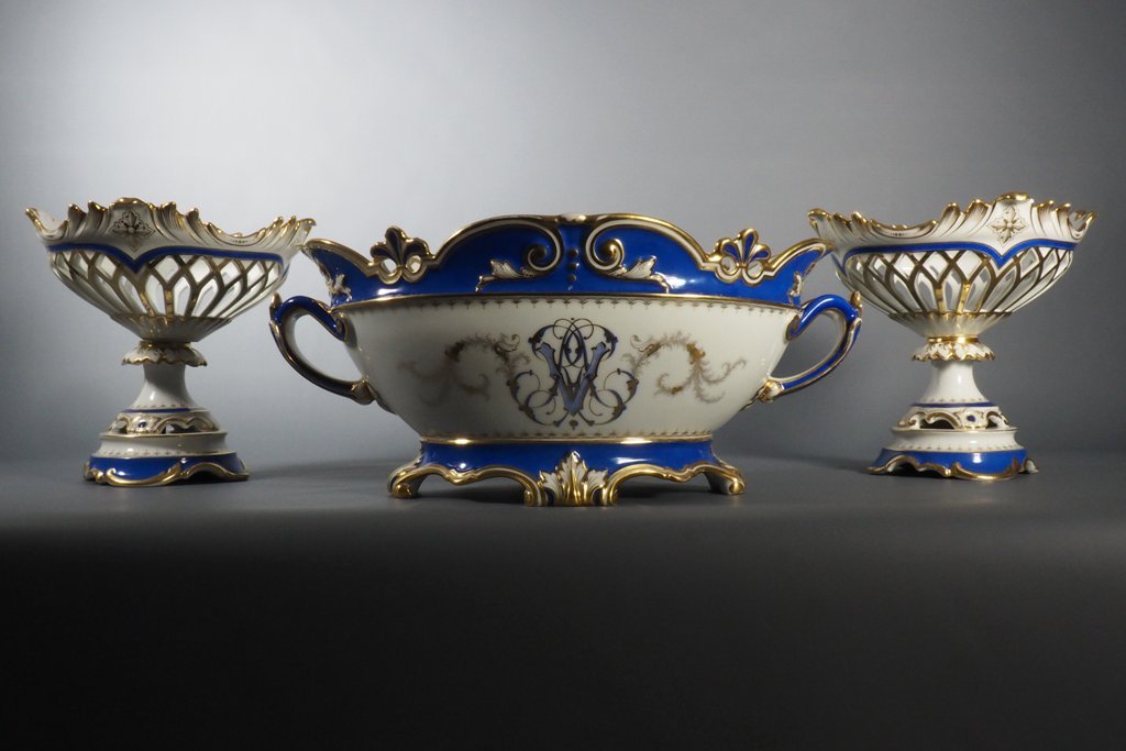  Garniture de cheminée -  porcelaine de Limoges - François Alluaud -  1860-photo-3
