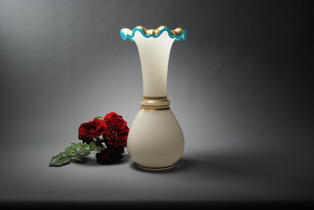 Vase en opaline et dorure XIX-photo-2