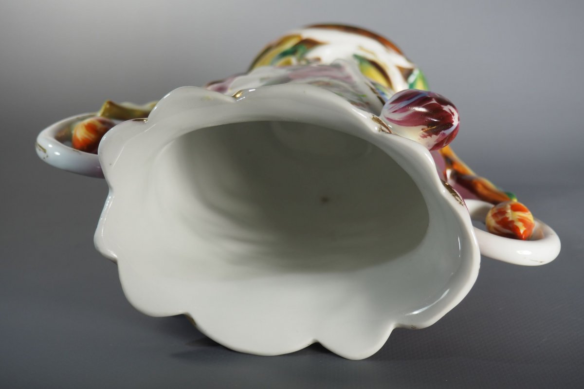 Paris Porcelain Wedding Vase, 19th Century.-photo-4