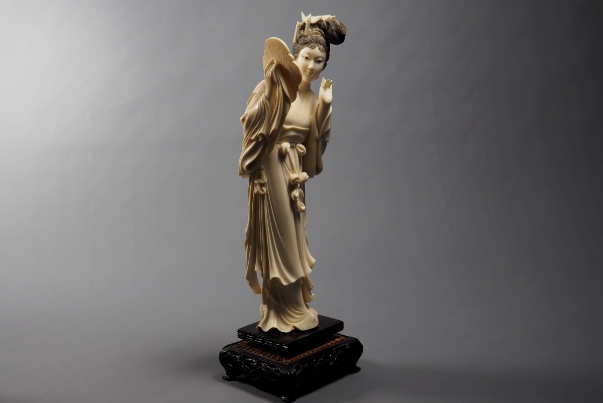 Okimono - Statuette - Ivoire sculpté -  Japon époque Meiji-photo-2