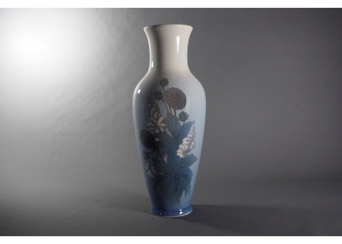 Enamelled Polychrome Porcelain Vase Signed Catherine Helene Zernichow -photo-4