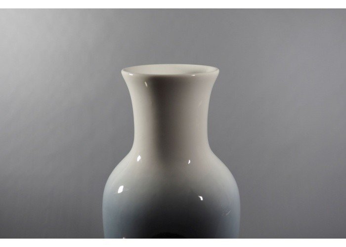 Enamelled Polychrome Porcelain Vase Signed Catherine Helene Zernichow -photo-2
