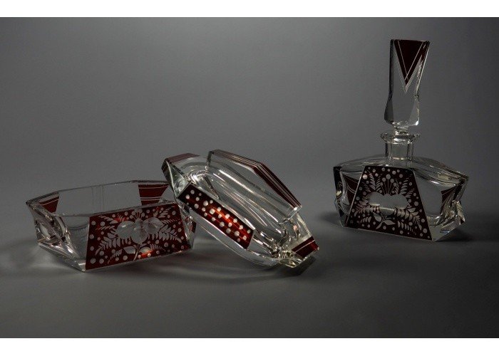 Cut And Engraved Crystal Toilet Set-photo-1