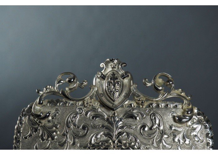 Miroir en bronze argenté -  Style Renaissance - 19ème-photo-6