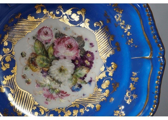 Polychrome And Gilt Porcelaine Plate-photo-4