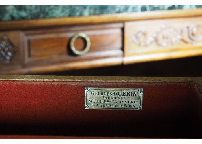 Salle à manger néo-classique en acajou signée Georges Guerin-photo-3