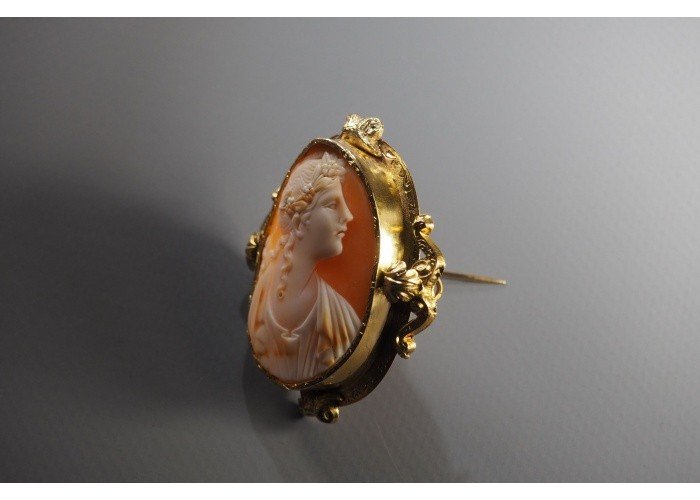 Broch Gold  And Cameo 19th Century .-photo-5