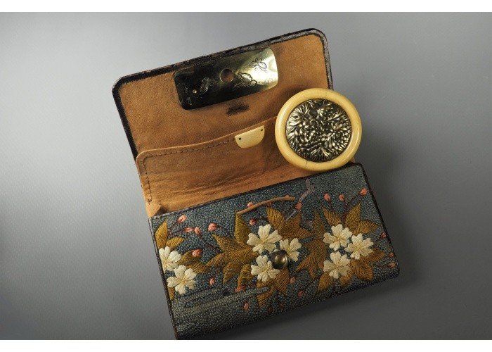 Japon, ère Meiji - Pochette Sagemono - Tabaco-ire-photo-4