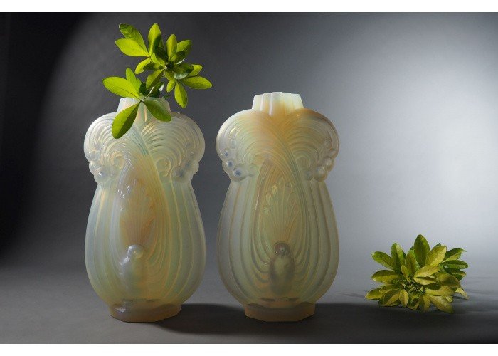 Pair Of Art Deco Etling Vases-photo-2