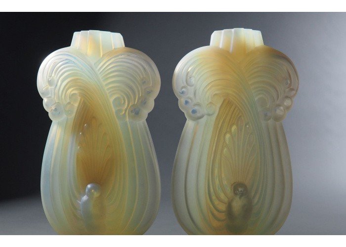 Pair Of Art Deco Etling Vases-photo-1