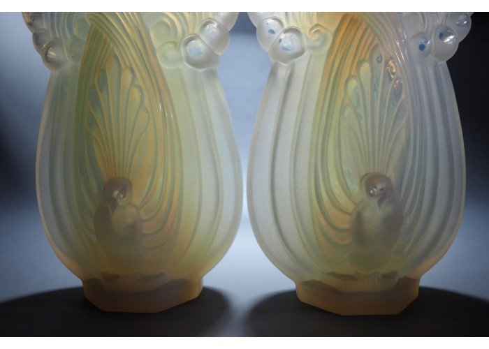 Pair Of Art Deco Etling Vases-photo-3