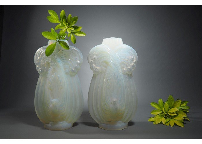 Pair Of Art Deco Etling Vases-photo-7