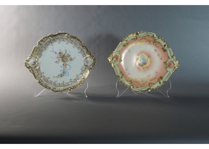 Pair Of Porcelain Plates, Limoges, M. De Mavaleix And Granger-photo-2