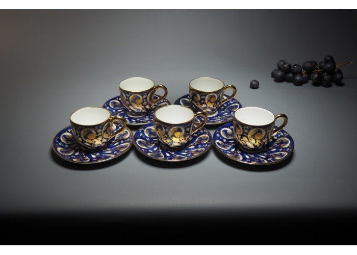 5 Le Tallec Porcelain Cups And Undercups-photo-1