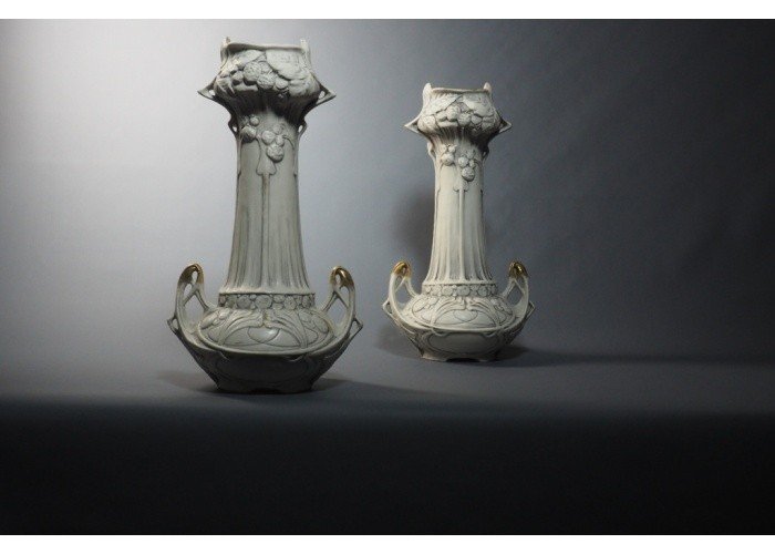 Pair Of Royal Dux Vases - Bohemia-photo-2