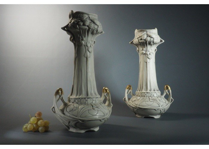 Paire de vases Royal Dux - Bohême-photo-4