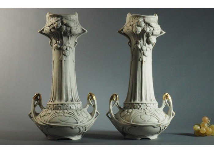 Pair Of Royal Dux Vases - Bohemia