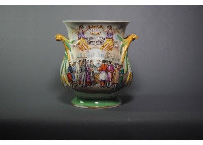 Large Porcelain Vase From Choisy Le Roi-photo-2