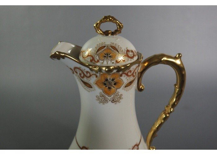 Porcelain French Coffee Pot - Limoges, Paroutaud Frères-photo-3