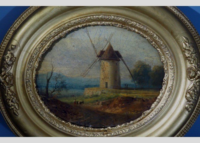 Oil On Cardboard, French School Of The 19th Century