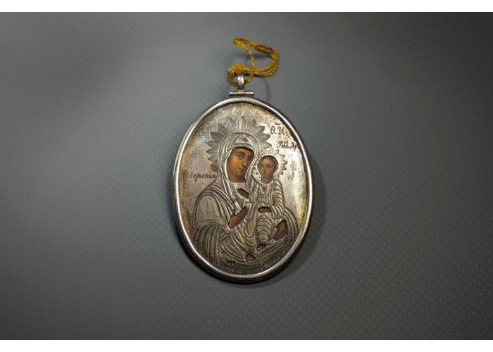 Holly Virgin Medallion -russia 19th  Century