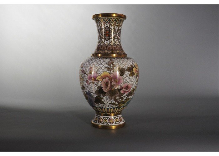 Vase cloisonné Chine première moitié du 20e siècle-photo-3