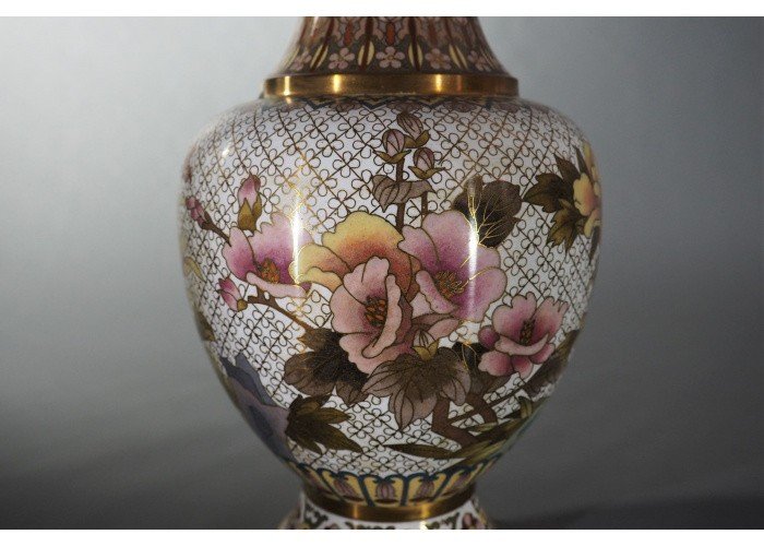 Cloisonne Vase China First Half Of The 20th Century-photo-2