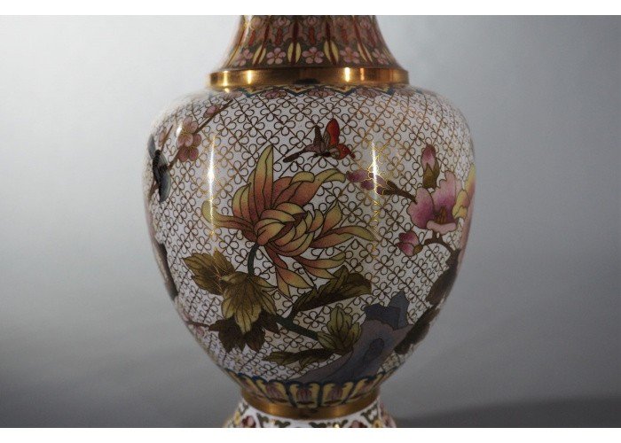 Vase cloisonné Chine première moitié du 20e siècle-photo-3