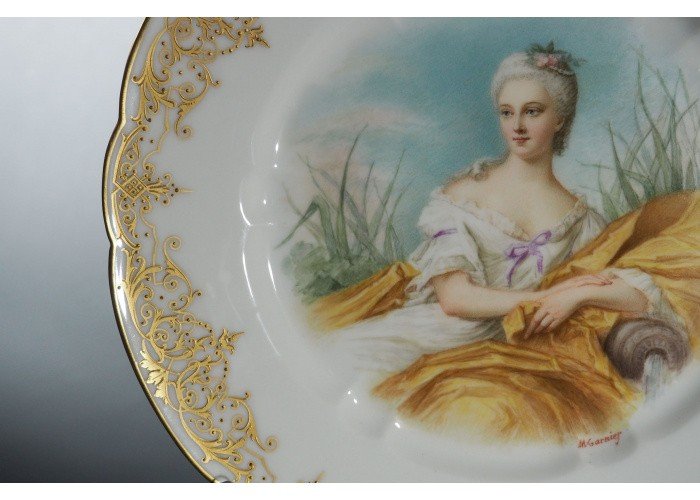 Paire d’assiettes en porcelaine de Limoges par M. GRANIER - HAVILLAND-photo-5