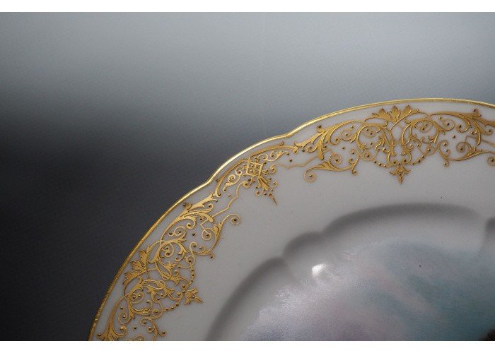 Paire d’assiettes en porcelaine de Limoges par M. GRANIER - HAVILLAND-photo-8