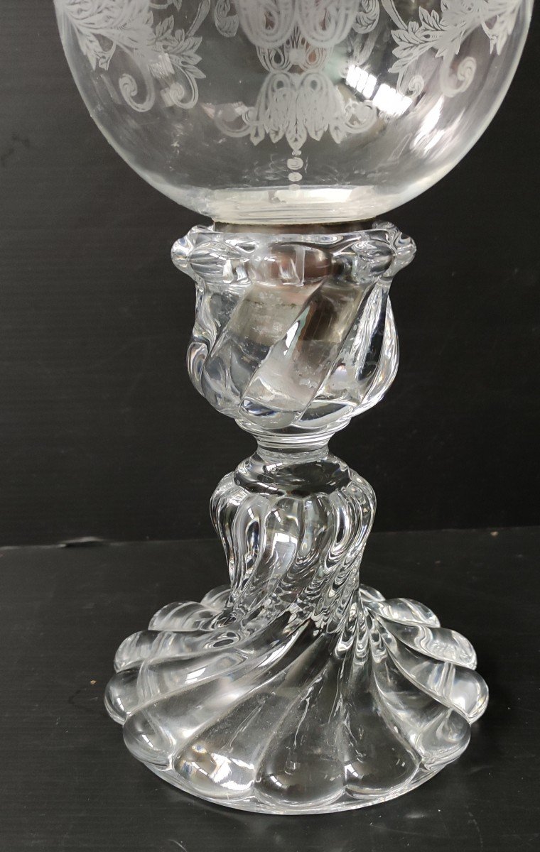 Grave Crystal Tealight Candle Holder Sign Baccarat Model Bamboo Tors-photo-2