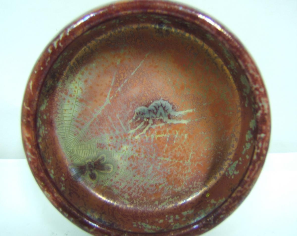 Jade Cup Gres Flame Irise Fly Canvas Spider Kg Luneville In 1890 Bussiere-photo-2