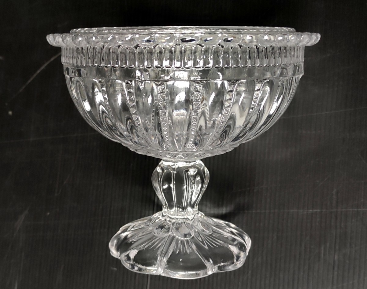 Glass Candy Dish Renaissance Model Portieux Glassware Art Deco-photo-3