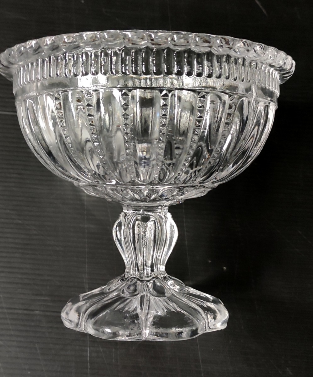 Glass Candy Dish Renaissance Model Portieux Glassware Art Deco-photo-4