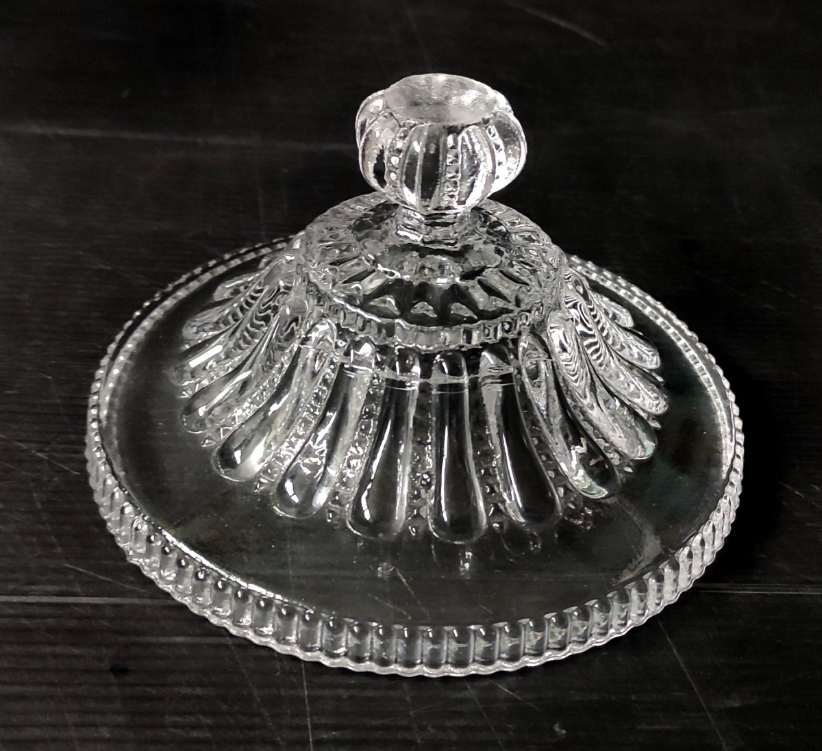 Glass Candy Dish Renaissance Model Portieux Glassware Art Deco-photo-2