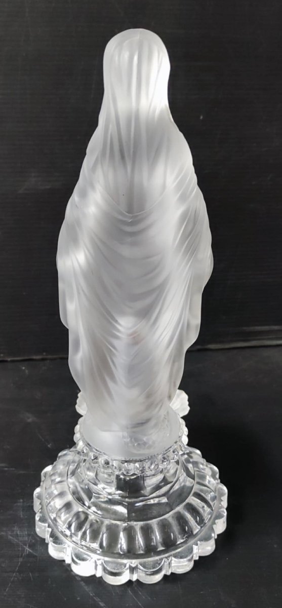BENITIER VIERGE CRISTAL DEPOLI BACCARAT ANCIEN HAUT 26 CM-photo-2