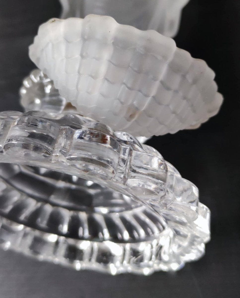 BENITIER VIERGE CRISTAL DEPOLI BACCARAT ANCIEN HAUT 26 CM-photo-2