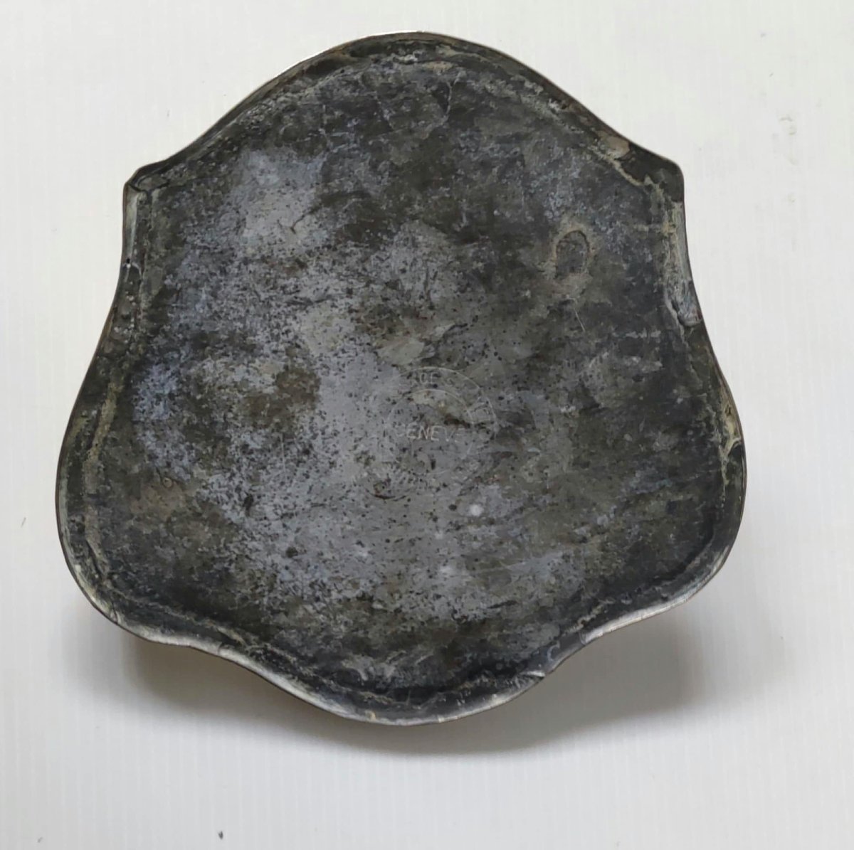 ENCRIER LAITON ARMOIRERIE DE GENEVE ECOLE OU ENTREPRISE ART DECO-photo-2