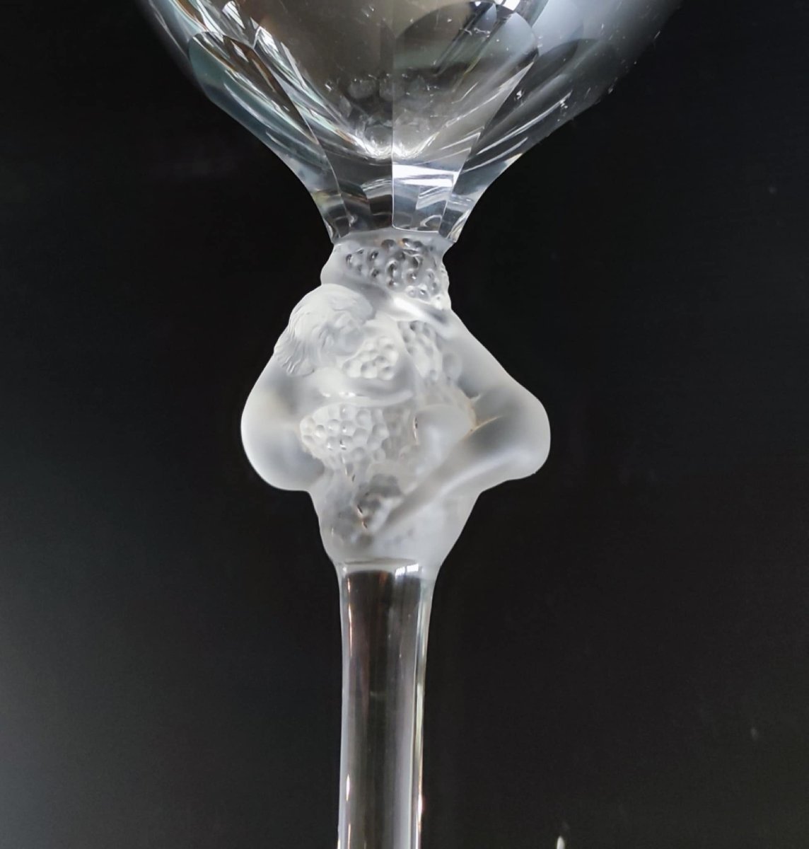 Lalique Large Crystal Vase France Intertwined Woman Model Roxane-photo-2