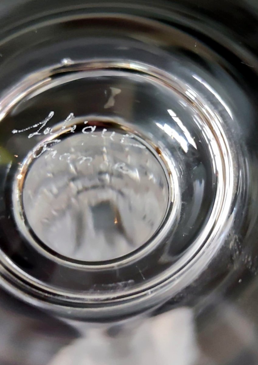 Lalique Large Crystal Vase France Intertwined Woman Model Roxane-photo-4